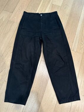 LE17SEPTEMBRE Homme Black Cotton Relaxed Barrel Trousers Mens 46IT